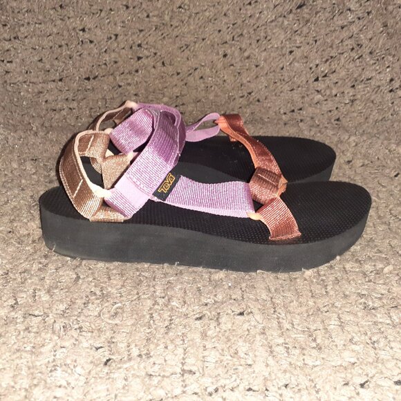 TEVA-Universal Midform-Metallic Colorful Sandals-Classic-Sz 9-Near Mint - Picture 4 of 7